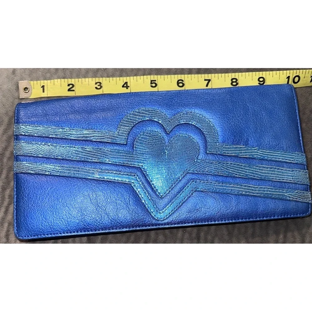 Vintage  Marc‎ Jacobs Heart Clutch Blue Wallet Purse
